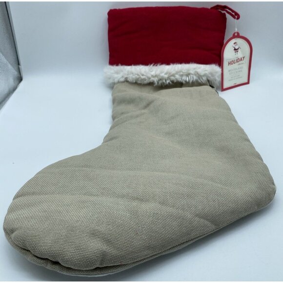 Pottery Barn Kids Jonathan Stocking Santa Train Christmas Holiday Xmas Quilted - Picture 4 of 13